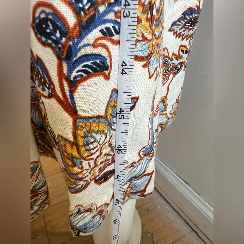 Old Navy Women's Fit & Flare Linen Blend Midi Cami Dress Floral print Size XL - Picture 5 of 8